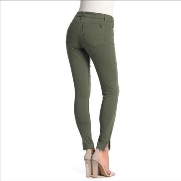 NWOT Joe's Jeans Skinny Slit Ankle High Rise Jeans in Kale Green 27 - Picture 2 of 6
